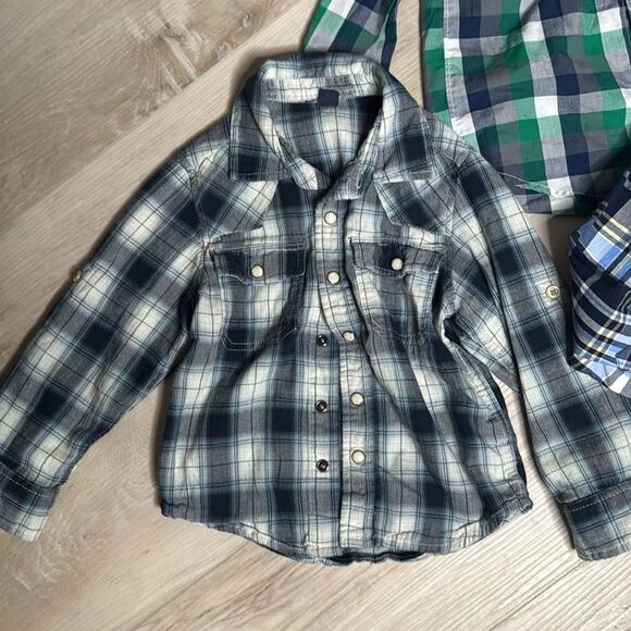 Old Navy, Janie & Jack, Gap Flannel Shirts Bundle Set Size 4T - Picture 3 of 8